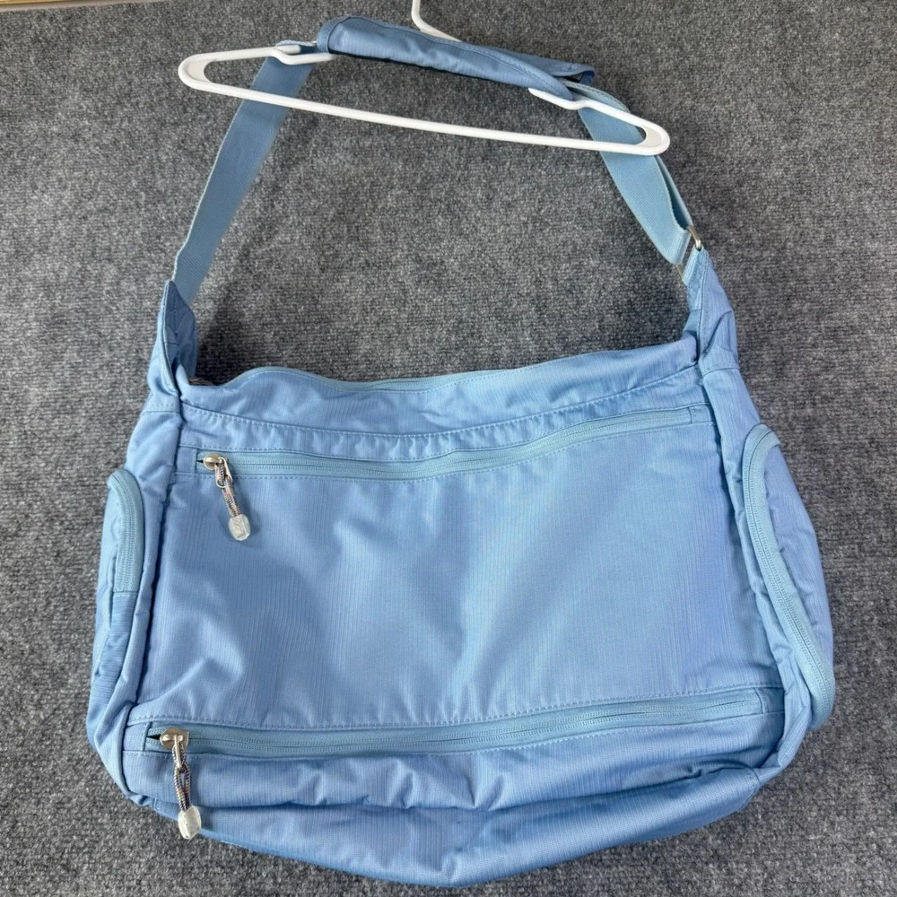 eBags Crossbody Messenger Bag Unisex Large Nylon Light Blue Tech Bag Gorpcore